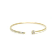 JDB647-18K GOLD DIAMOND BANGLE