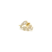 JDE994-18K GOLD DIAMOND SINGLE EARRING