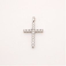 JDP584-18K GOLD DIAMOND CROSS PENDANT