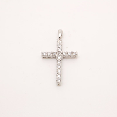 JDP584-18K GOLD DIAMOND CROSS PENDANT